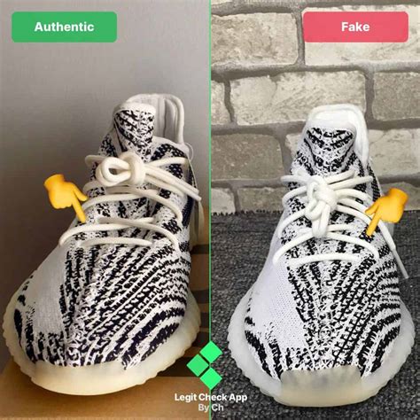 yeezy zebra real vs fake